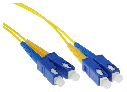 ACT 1.5 meter LSZH Singlemode 9/125 OS2 fiber patch cable duplex with SC connectors