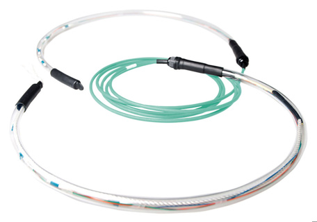 ACT 60 meter Multimode 50/125 OM3 indoor/outdoor cable 8 fibers with LC connectors
