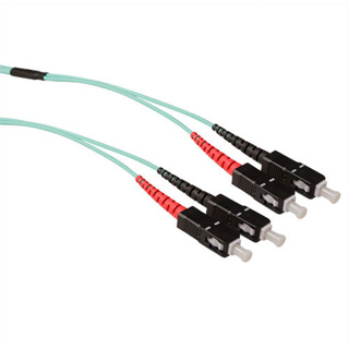 ACT 20 meter Multimode 50/125 OM3 duplex ruggedized fiber cable with SC connectors