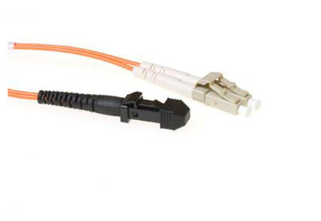 ACT 2 meter LSZH Multimode 62.5/125 OM1 fiber patch cable duplex with MTRJ and LC connectors