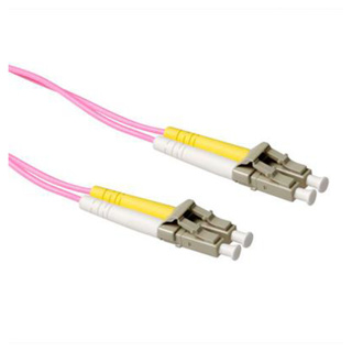 ACT 1 meter LSZH Multimode 50/125 OM4 fiber patch cable duplex with LC connectors