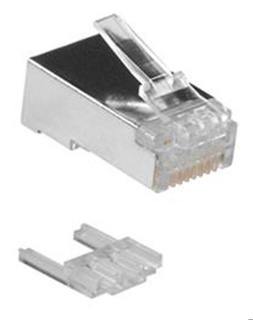 ACT RJ45 (8P/8C) CAT6 shielded modulaire connector for round cable with solid or stranded conductors