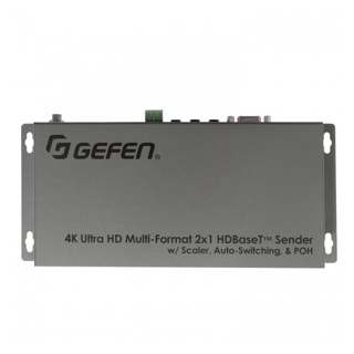 GEFEN 4K Ultra HD Multi-Format 2x1 HDBaseT Sender w/ Scaler, Auto-Switching, and POH