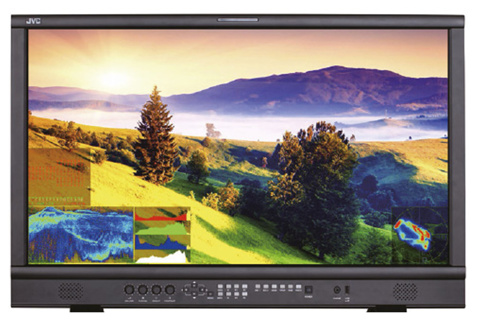 JVC 28" UHD 3840 x 2160 studio monitor, 10 bit panel, high brightness,  with 12G, quad 3G, HDMI inputs