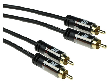 ACT 3 meter High Quality audio connection cable 2x RCA male - 2x RCA male