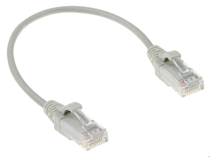 ACT Grey 3 meter LSZH U/UTP CAT6 datacenter slimline patch cable snagless with RJ45 connectors