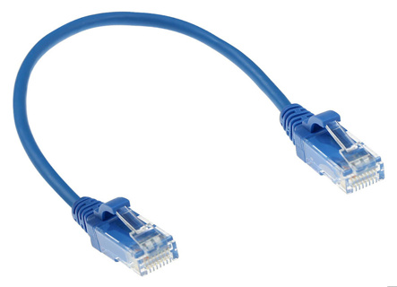 ACT Blue 5 meter LSZH U/UTP CAT6 datacenter slimline patch cable snagless with RJ45 connectors