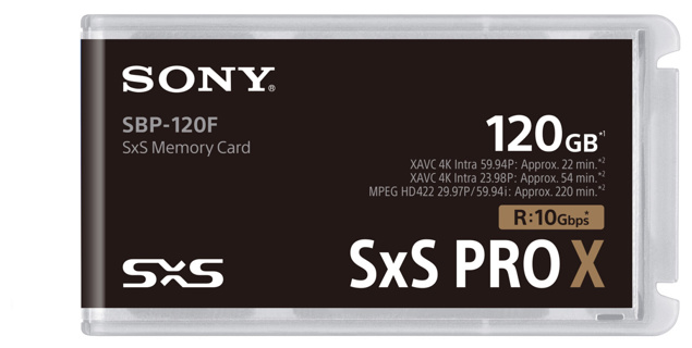 SONY Professional SxS Pro-X Memory Card 120Gb - Successor of SBP-128E