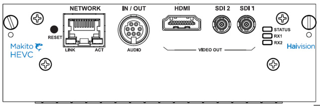 HAIVISION Makito X HEVC Dual Channel Decoder Double Height Blade - Dual HD/SD H.264/HEVC IP Video Decoder - HDMI and 2 x 3G/HD/SD-SDI output