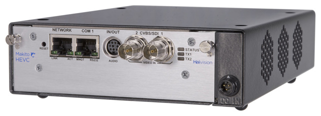 HAIVISION Makito X with HEVC Single Channel SDI Encoder Appliance - H.264 High / HEVC Main Profile Single Channel IP Video Encoder - Single 3G/HD/SD-SDI or Composite input