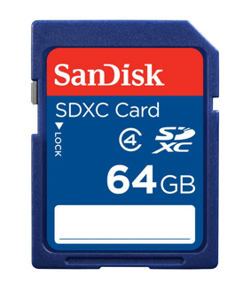 SANDISK SDXC 64 GB, Class 4