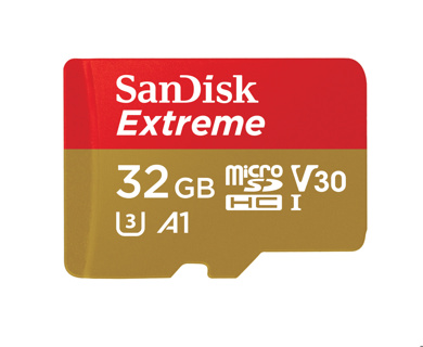 SANDISK microSDHC Extreme 32GB (A1/ V30/ U3/ R100/ W60) + Adapter Mobile