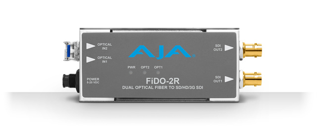 AJA FIDO-2R Dual channel Optical fiber to SD/HD/3G SDI with dual outputs