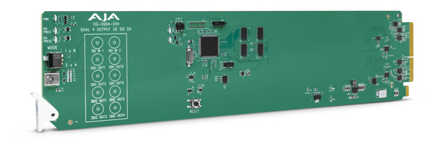 AJA OG-3GDA-2X4 2X4 or 1X8 3G-SDI reclocking DA, dashboard support