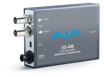 AJA 3G-AM-XLR 3G/HD/SD 8 channel aes embedder/disembedder, XLR breakout cable