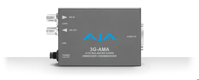 AJA 3G-AMA 3G/HD/SD 4 channel analog audio embedder/disembedder