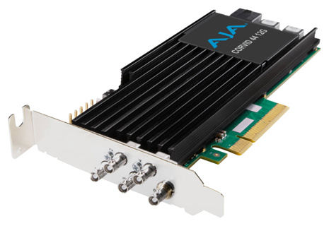 AJA CORVID-44-S-12G 12G-SDI PCIe, 4 Ch I/O, Short bracket, with Fan, HDBNC
