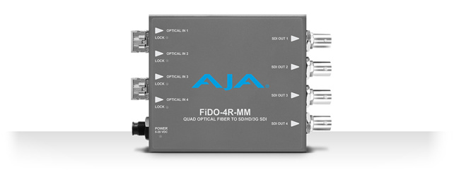 AJA FIDO-4R-MM 4-Channel LC optical fiber Multi Mode to 3G-SDI