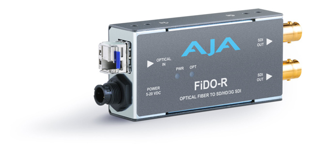 AJA FIDO-R Single channel Optical fiber to SD/HD/3G SDI with dual outputs