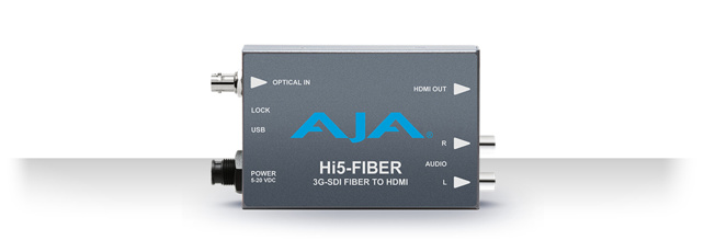 AJA HI5-FIBER Hi5 with ST-fiber input 3G/HD/SD over fiber protocol