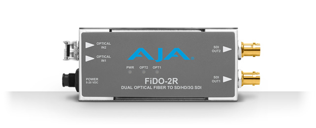 AJA FIDO-2R-MM Dual channel Optical fiber Multi Mode to SD/HD/3G SDI with dual outputs