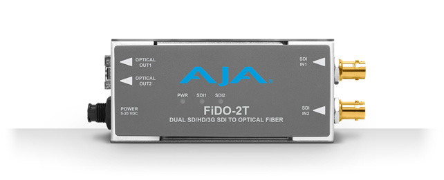 AJA FIDO-2T Dual channel SD/HD/3G SDI to Optical fiber with looping SDI output