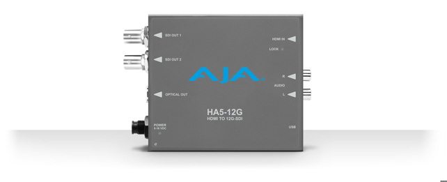 AJA HA5-12G HDMI 2.0 to 12G-SDI conversion