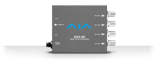 AJA HA5-4K 4K HDMI to 4K 4 x 3G-SDI, support for 4K, UHD,2K,HD and SD
