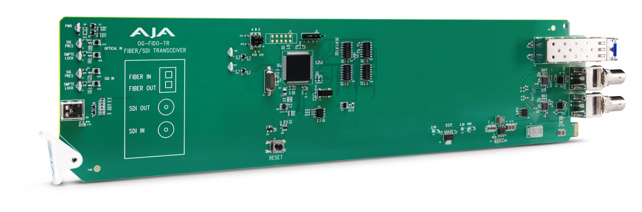 AJA OG-FIDO-TR 1-Channel 3G-SDI/single mode LC-fiber transceiver, dashboard support