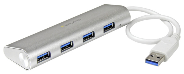 STARTECH 4 Port Portable USB 3.0 Hub - Aluminum
