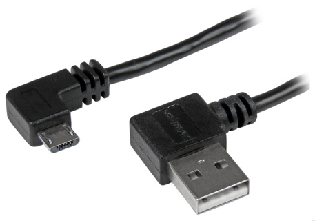 STARTECH 2m 6 ft Right Angle Micro-USB Cable