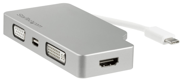 STARTECH 4-IN-1 USB-C TO VGA DVI HDMI OR MDP