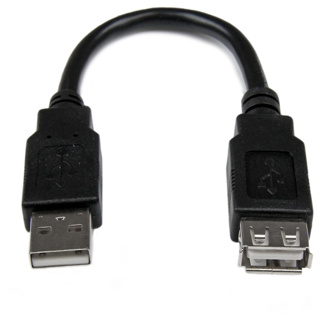 STARTECH 6in USB 2.0 Ext Adapter Cable A to A M/F