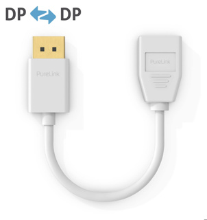 PURELINK DisplayPort to DisplayPort Adapter - 4K60 - iSeries - white - 0.10m