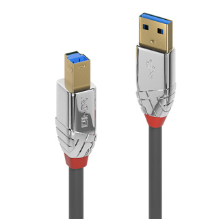 LINDY 3m USB 3.0 Type A to B Cable, 5Gbps, Cromo Line