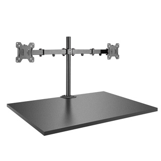 LINDY Dual Display Bracket with Pole and Desk Clamp