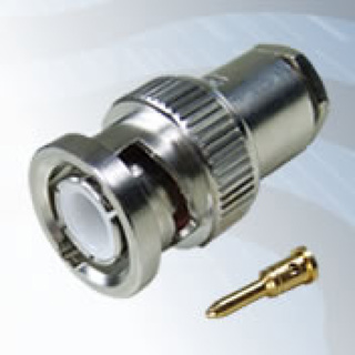 GIGATRONIX BNC Clamp Plug, Nickel Plated, Compression Fixing, RG174, LBC100, RG316