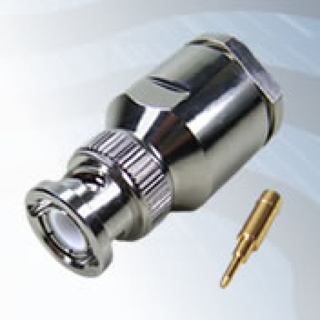 GIGATRONIX BNC Clamp Plug, Nickel Plated, Compression Fixing, LBC400, Belden 9913, RA519