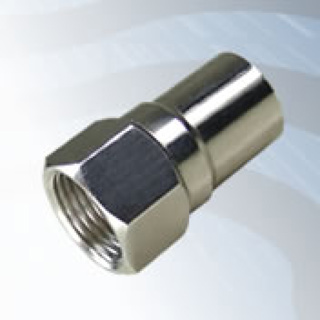 GIGATRONIX F Type Crimp Plug, Nickel Plated, CT125