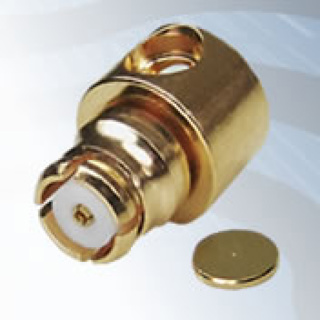 GIGATRONIX SMP Solder Right Angle Jack, Gold Plated, RG405 Conformable, RG405 Conformable FEP, .085 Semi-rigid