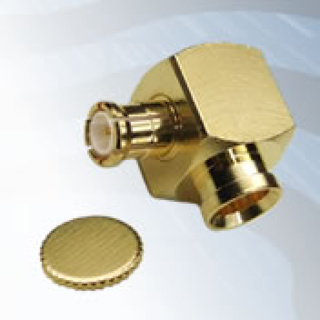 GIGATRONIX MCX Solder Right Angle Plug, Gold Plated, 50 ohms, .141 Semi-rigid, RG402 Conformable