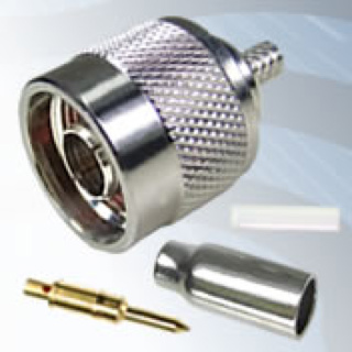 GIGATRONIX N Type Crimp Plug, Nickel Plated, RG174, LBC100, RG316