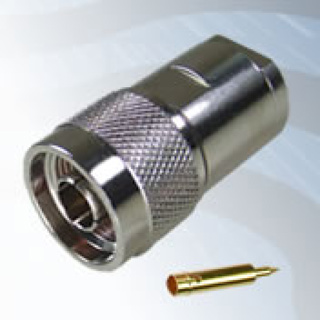 GIGATRONIX N Type Clamp Plug, Nickel Plated, Compression Fixing, LBC400, Belden 9913, RA519
