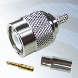 GIGATRONIX TNC Crimp Plug, Nickel Plated, PTFE Dielectric, RG174, LBC100, RG316