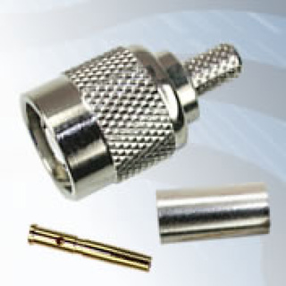 GIGATRONIX TNC Reverse Polarity Crimp Plug, Nickel Plated, RG142, RG223, RG400