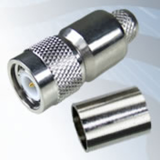 GIGATRONIX TNC Crimp Plug, 2 piece with Integral Contact, Nickel Plated, PTFE Dielectric, LBC400, Belden 9913, RA519