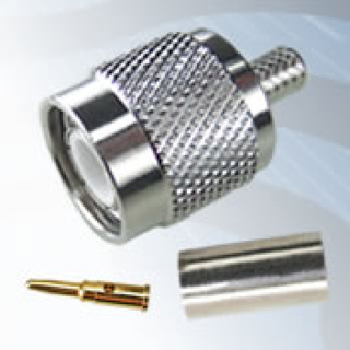 GIGATRONIX TNC Crimp Plug, Nickel Plated, LBC240
