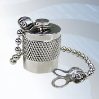 GIGATRONIX TNC Plug Dust Cap, Nickel Plated, With Chain