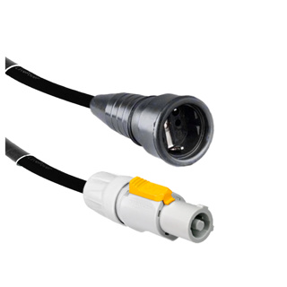 LIVEPOWER Powercon - Schuko Side Earth Female Cable H07RNF 3G1,5  20 Meter