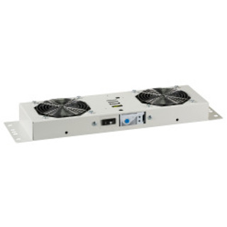 EFB Fan Unit, 2 Fans incl. Therm., RAL7035 Plug&Play, for Wall Housing Basic+IP55